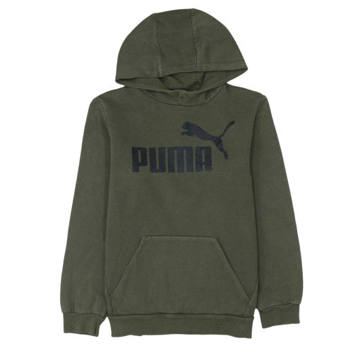Boys UK Size 13-14 Years PUMA Green Pullover Hoodie