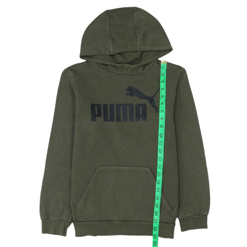 Boys UK Size 13-14 Years PUMA Green Pullover Hoodie