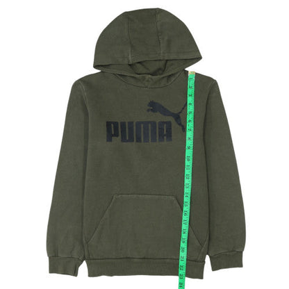 Boys UK Size 13-14 Years PUMA Green Pullover Hoodie