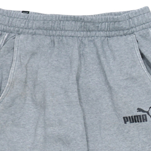 Mens UK Size M PUMA Regular Fit Jogger Grey Trousers