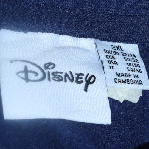 Womens UK Size 2XL Disney Blue Pullover Hoodie