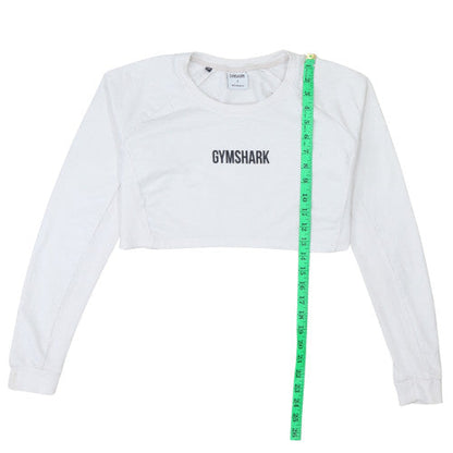 Womens UK Size S Gymshark White Pullover Sweatshirt