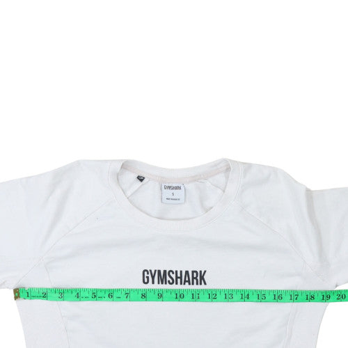 Womens UK Size S Gymshark White Pullover Sweatshirt