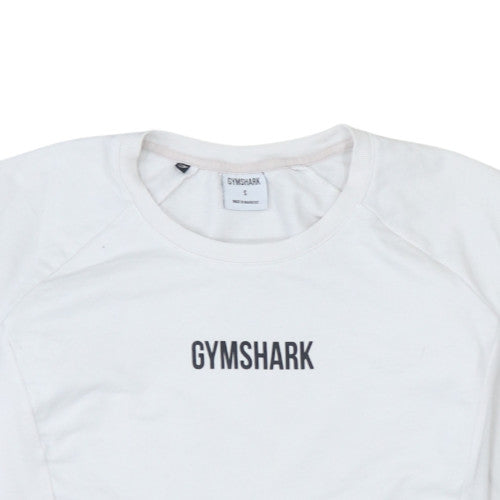 Womens UK Size S Gymshark White Pullover Sweatshirt