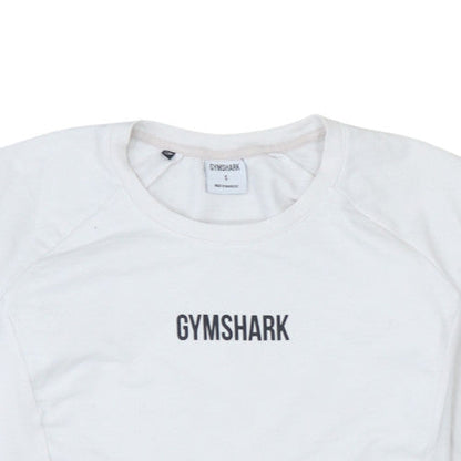 Womens UK Size S Gymshark White Pullover Sweatshirt