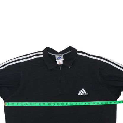Mens UK Size L adidas Black Henley Sweatshirt