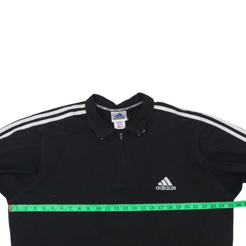 Mens UK Size L adidas Black Henley Sweatshirt