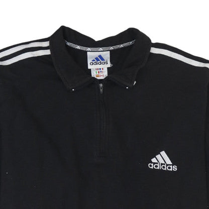 Mens UK Size L adidas Black Henley Sweatshirt