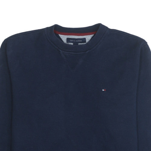 Mens UK Size M Tommy Hilfiger Blue Pullover Sweatshirt