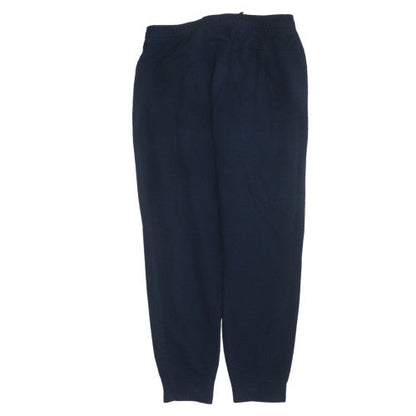 Adidas Men Black L Jogger Sweatpants Elastic Waist Fleece Lined