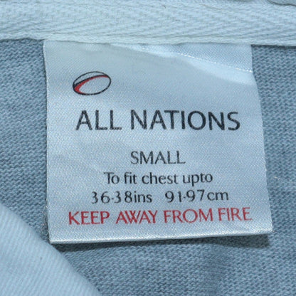 Mens UK Size S All Nations Blue Pullover Sweatshirt