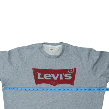 Mens UK Size L Levi's Grey Pullover Sweatshirt