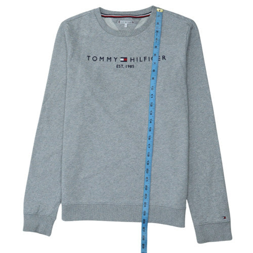 Mens UK Size S Tommy Hilfiger Grey Pullover Sweatshirt