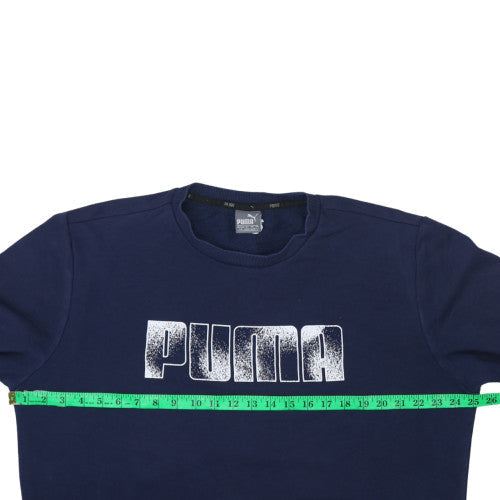 Mens UK Size L PUMA Blue Pullover Sweatshirt