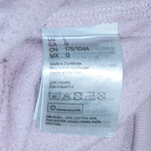 Womens UK Size L H&M Pink Pullover Hoodie