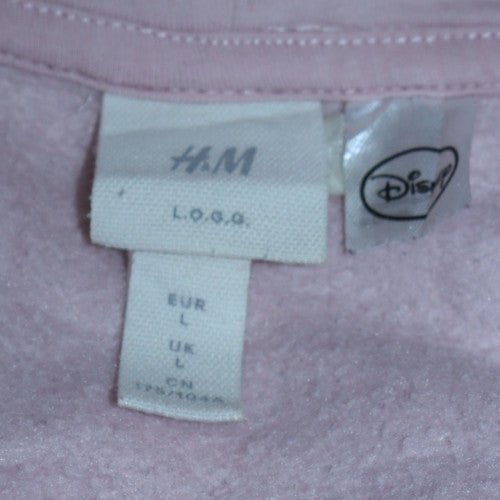 Womens UK Size L H&M Pink Pullover Hoodie