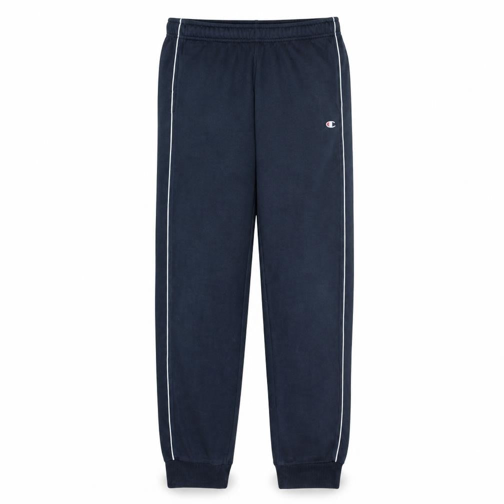 Front view of Champion boys’ navy blue large jogger sweatpants 11-12 years cotton blend