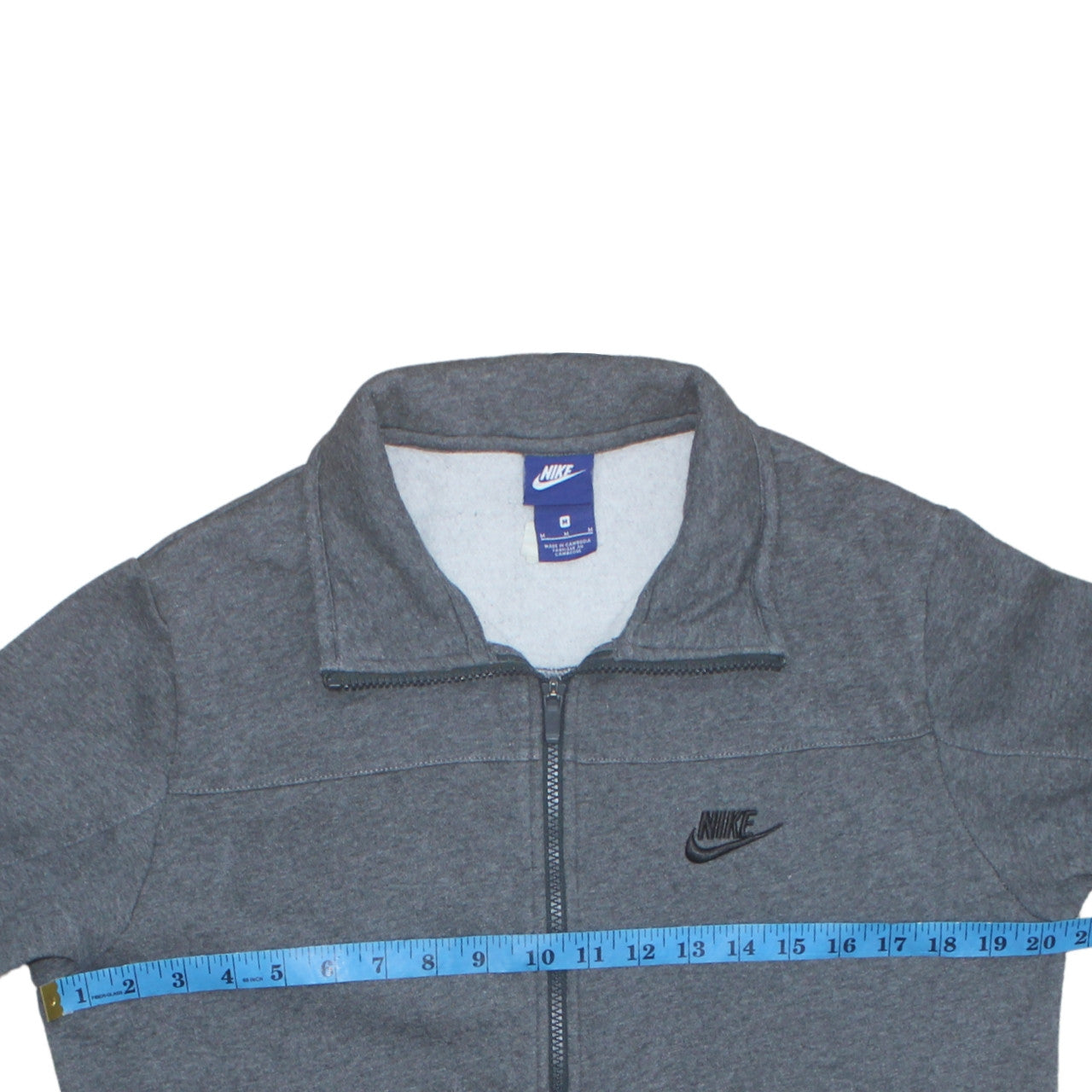 Mens UK Size M Nike Grey Full Zip Sweatshirt
