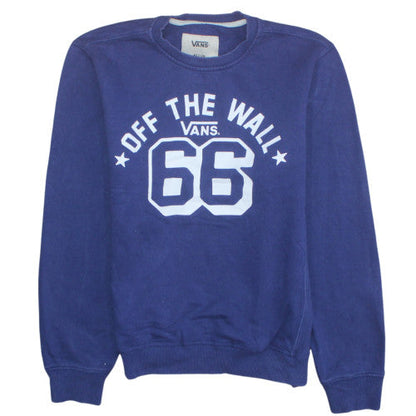 Womens UK Size M VANS Blue Pullover Sweatshirt