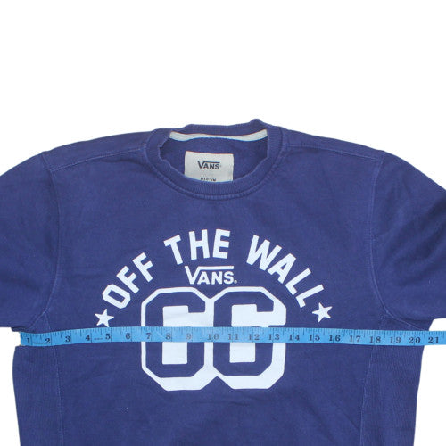 Womens UK Size M VANS Blue Pullover Sweatshirt
