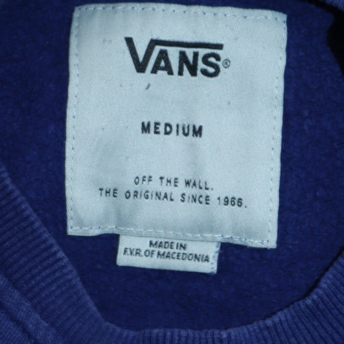 Womens UK Size M VANS Blue Pullover Sweatshirt