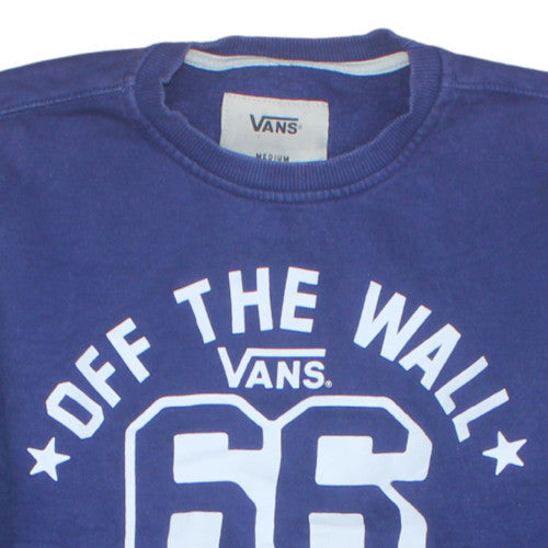 Womens UK Size M VANS Blue Pullover Sweatshirt