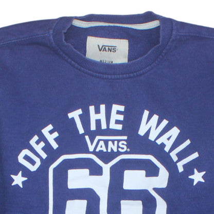 Womens UK Size M VANS Blue Pullover Sweatshirt