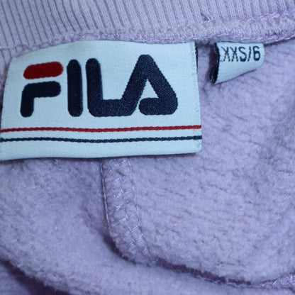 FILA Womens Purple Jogger Sweatpants Size 6 Elastic Waist Fleece Trousers