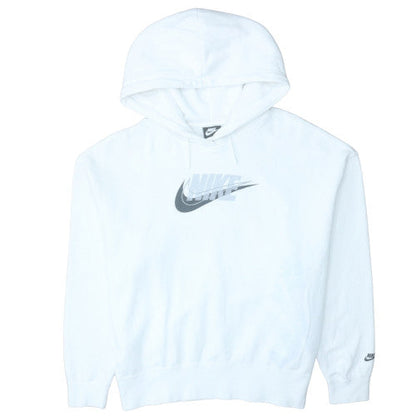 Mens UK Size L Nike White Pullover Hoodie