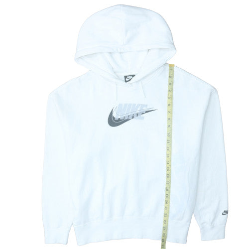 Mens UK Size L Nike White Pullover Hoodie