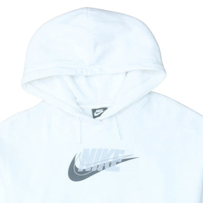 Mens UK Size L Nike White Pullover Hoodie