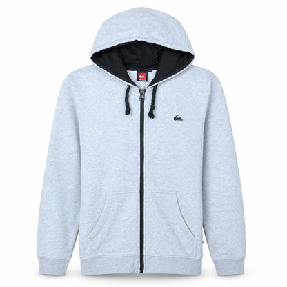 Mens UK Size M Quiksilver Grey Full Zip Hoodie