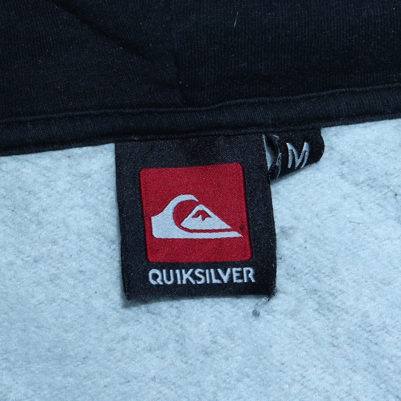 Mens UK Size M Quiksilver Grey Full Zip Hoodie