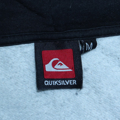 Mens UK Size M Quiksilver Grey Full Zip Hoodie