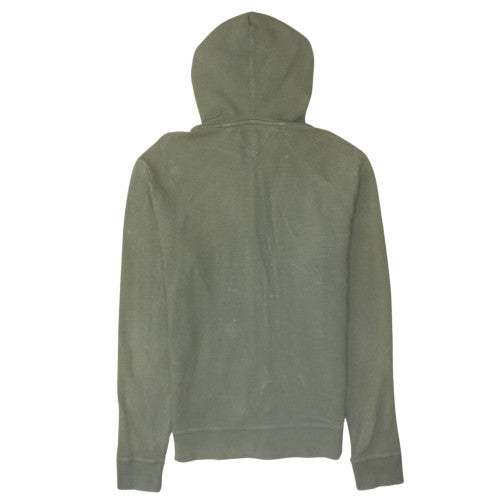 Mens UK Size M Tommy Hilfiger Green Full Zip Hoodie