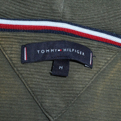 Mens UK Size M Tommy Hilfiger Green Full Zip Hoodie