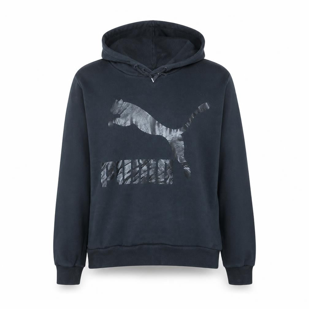 Womens UK Size L PUMA Black Pullover Hoodie