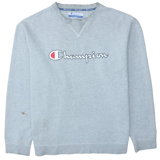 Mens UK Size L Champion Grey Pullover Sweatshirt