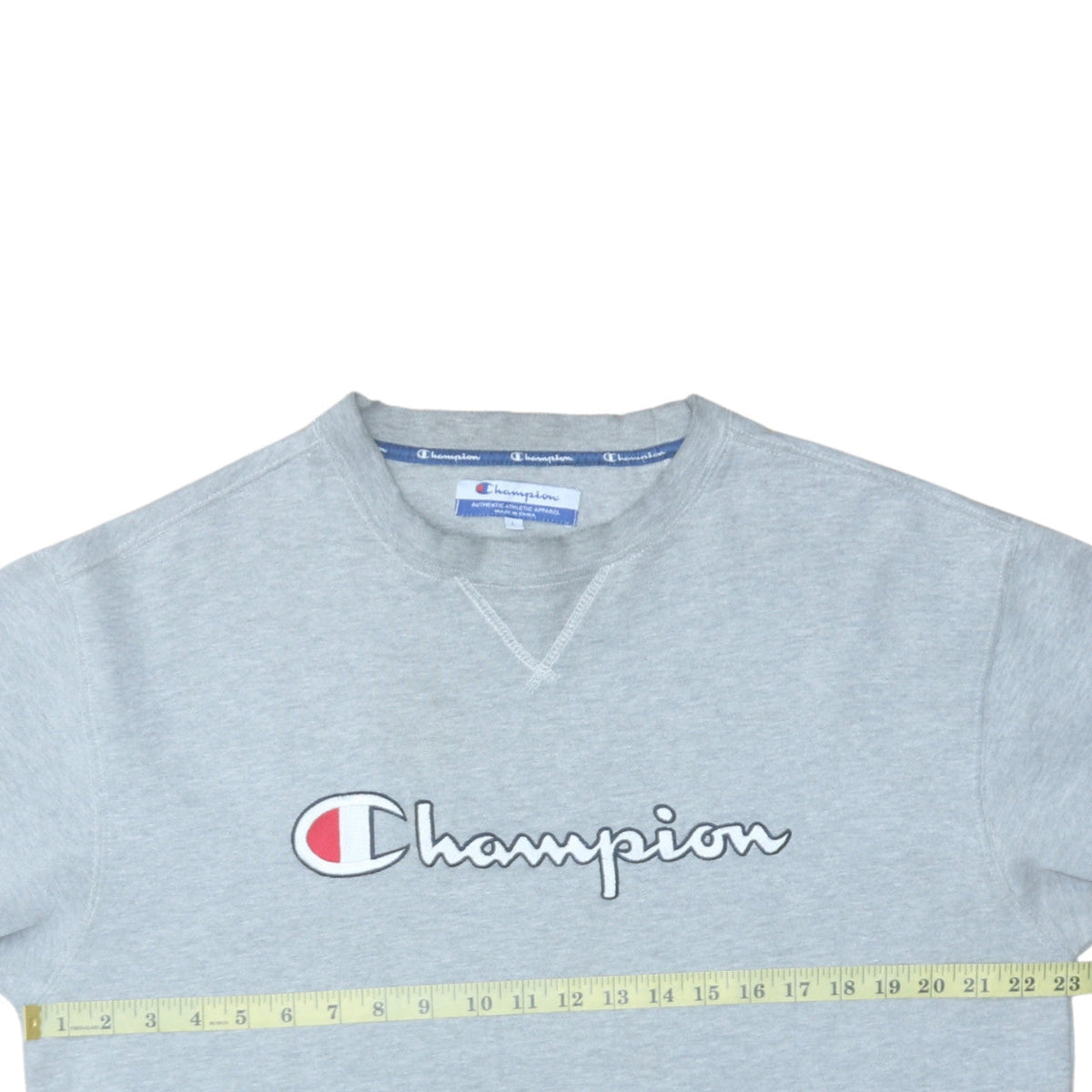 Mens UK Size L Champion Grey Pullover Sweatshirt