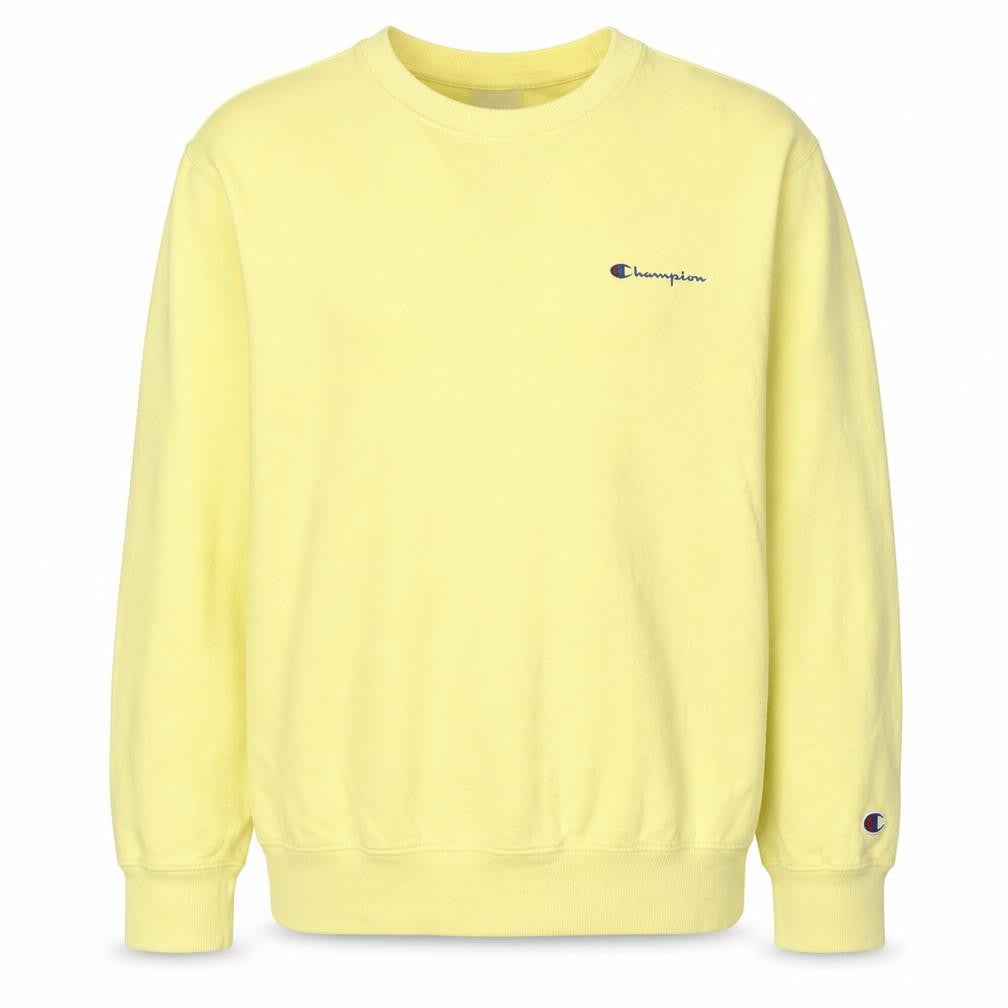 Mens UK Size S Champion Yellow Pullover Sweatshirt