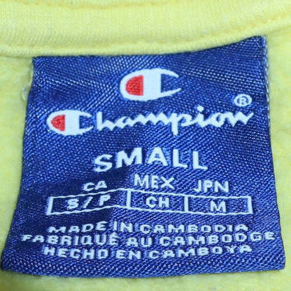 Mens UK Size S Champion Yellow Pullover Sweatshirt