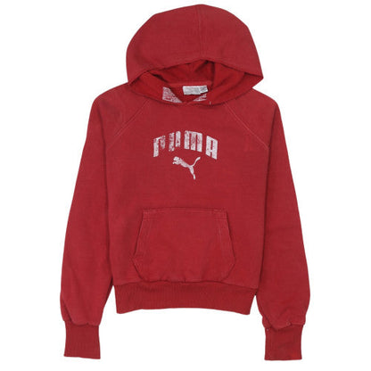 Womens UK Size M PUMA Red Pullover Hoodie