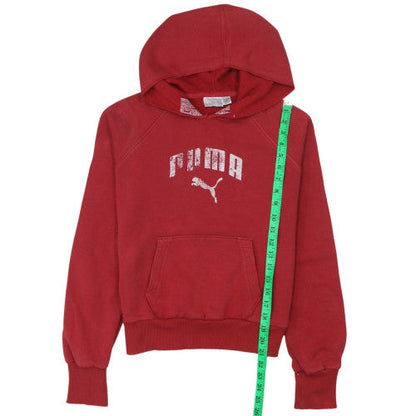 Womens UK Size M PUMA Red Pullover Hoodie