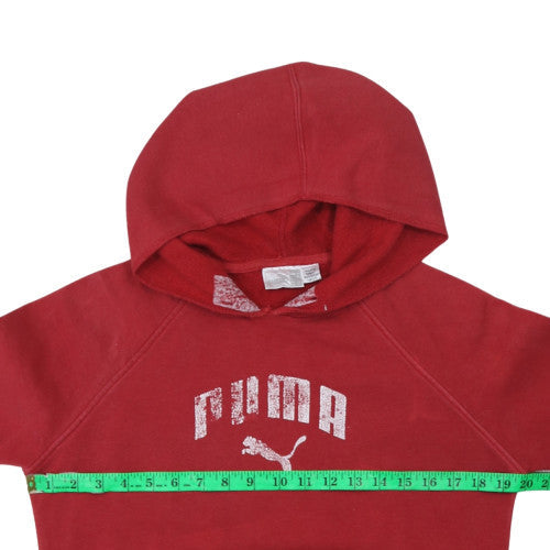 Womens UK Size M PUMA Red Pullover Hoodie