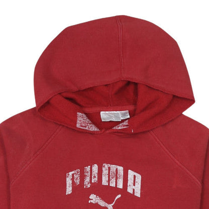 Womens UK Size M PUMA Red Pullover Hoodie