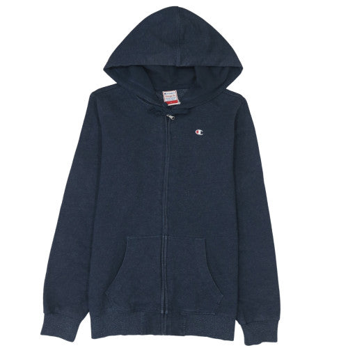 Mens UK Size L Champion Blue Full Zip Hoodie