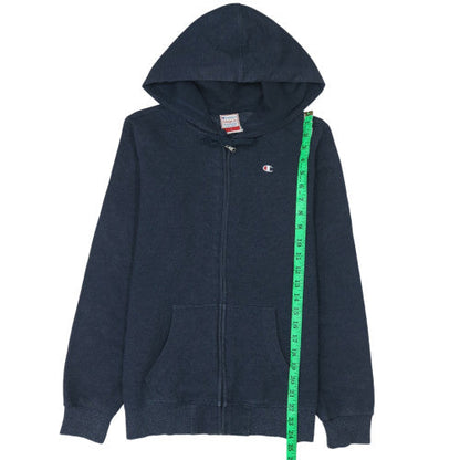 Mens UK Size L Champion Blue Full Zip Hoodie