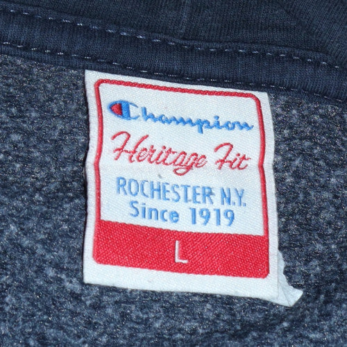 Mens UK Size L Champion Blue Full Zip Hoodie