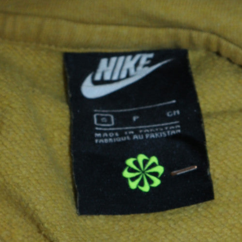 Mens UK Size S Nike Yellow Pullover Hoodie