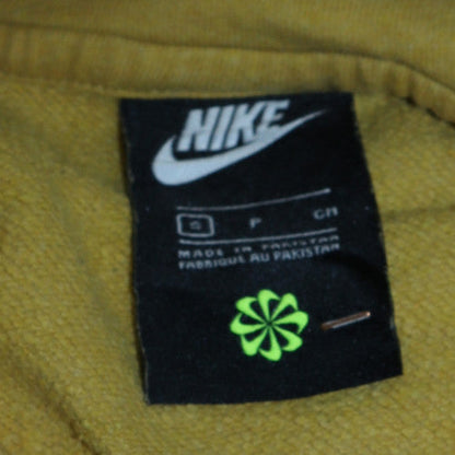 Mens UK Size S Nike Yellow Pullover Hoodie